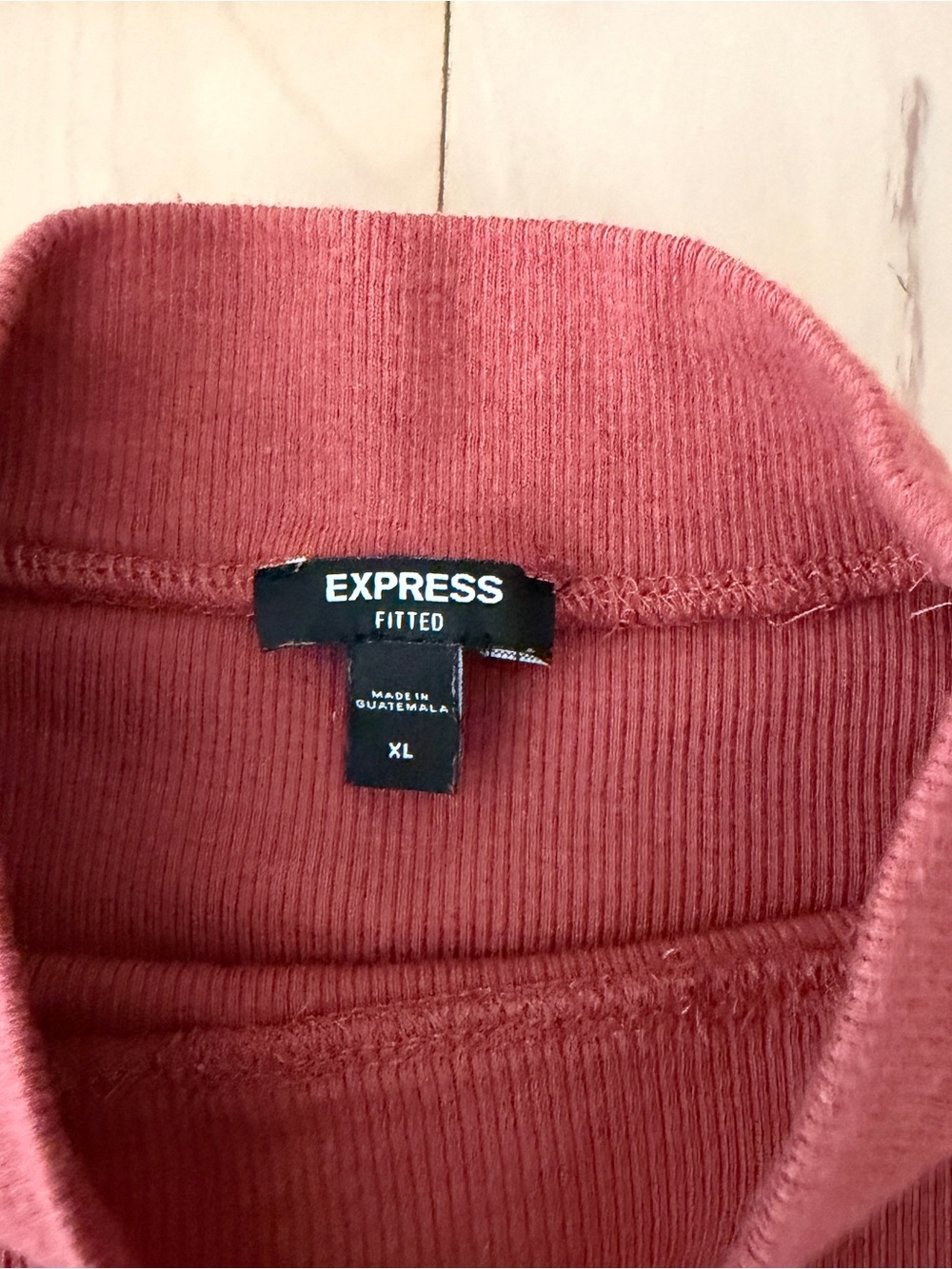 Express Mock Neck Short Sleeve Top in Dusty Rose - Picture 2 of 3